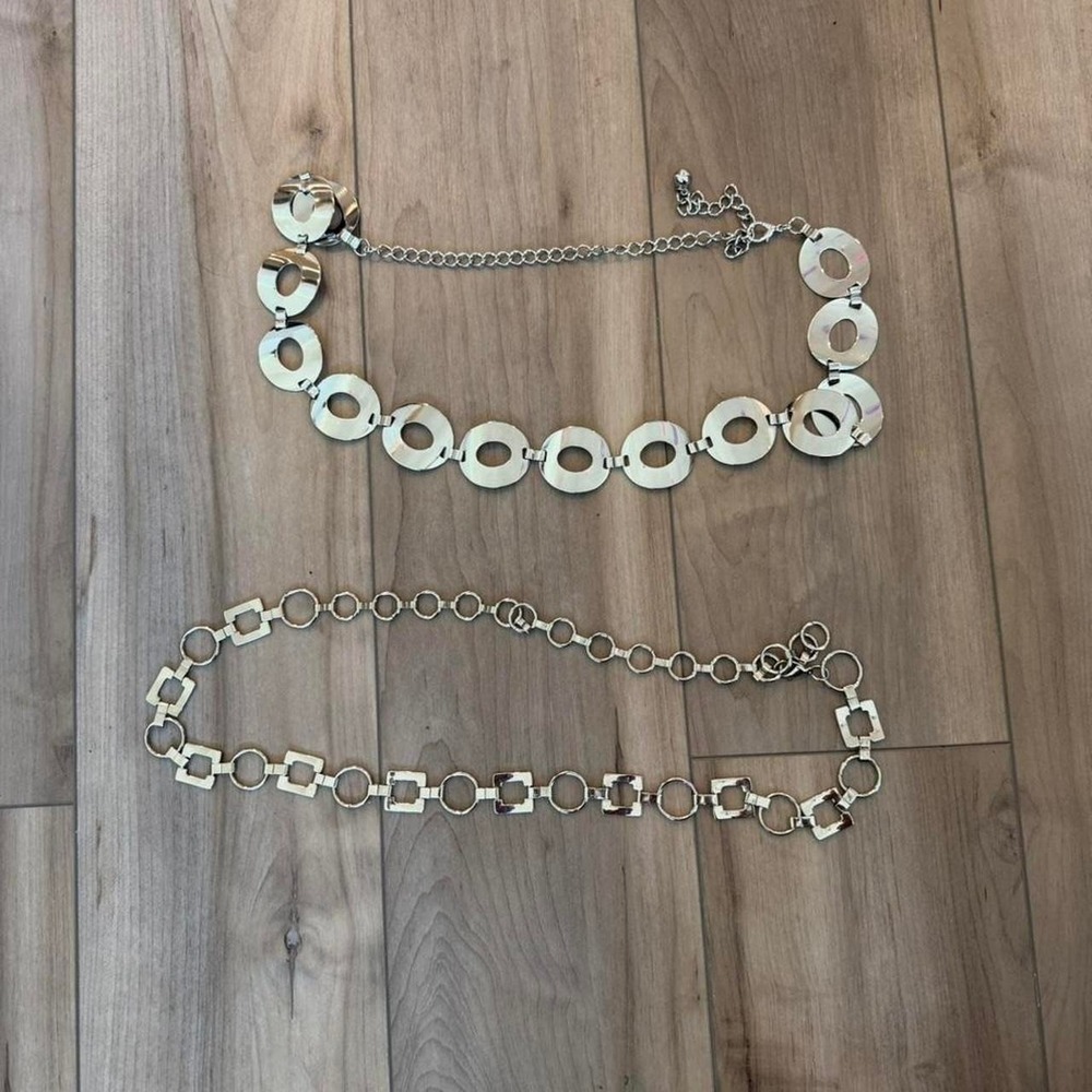 Y2K party silver metal belly chains cute for pool party club - Picture 1 of 1